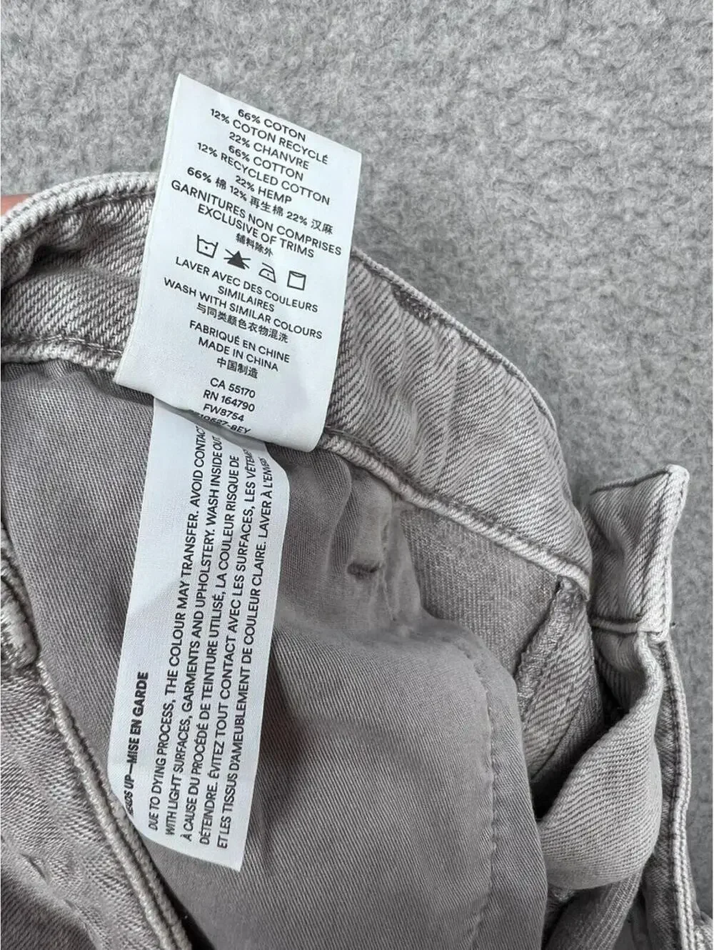 Frank And Oak Linda Balloon Jeans 30 Gray High Rise Tapered Barrel Leg Wide Deni